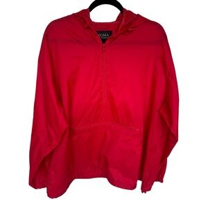 Sigma Sportswear men’s red lightweight 1/4 zip windbreaker jacket size large